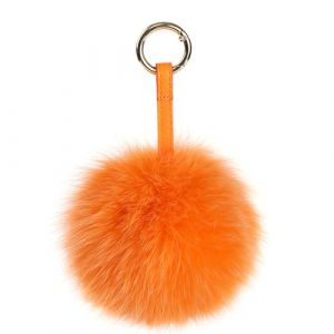 S.ROMZA pom pom porte-clés Poils de Le renard porte-clés pour femmes sac à main de voiture charmes Bijou de Sac ou Porte clé en Poils, qualité supérieure Garantie (Couleur orange) (S.ROMZA fr, neuf)