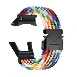 Tress&eacute; Bracelet en Nylon Compatible avec Suunto Ambit 3/3 Run/2/2R/2S/1/Sport Bracelet, R&eacute;glable Boucles Lat&eacute;rales en M&eacute;tal Sport Hommes Femmes Bande de Rechange pour Suunto Ambit 3 Sangles (26) (Kemikeji, neuf)