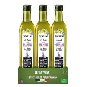 Lot de 3 Huiles Future Maman QUINTESENS 500 ml – Apports en DHA, Oméga 3, 6 & 9 et Vitamine E – Soutien Santé et Bien-être Pendant la Grossesse – Production Française & Biologique (Quintesens, neuf)