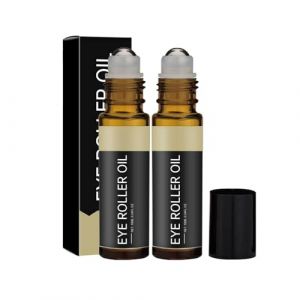 Anti Cerne Sous Les Yeux Homme Castor Oil, Castor Eye Serum Oil, Sérum énergisant Pour Les Cernes Et Les Poches, Ridules, Rides, Roll On Facial Serum For Under Eyes,Anti Poche sous Les Yeux (10ml, 2) (9suYzi, neuf)