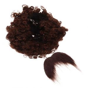 Gatuida Perruque Afro et Moustache Pirate Ensemble Déguisement Adulte Costume Halloween Cosplay Accessoire Unique Facile à Appliquer (Brandon Zou, neuf)