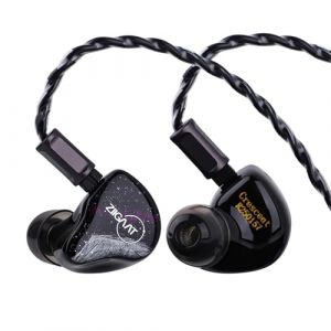 Linsoul ZiiGaat Crescent Moniteur Intra-auriculaire, Premium Écouteurs IEM Hybrides 2DD+2BA, Basse isobare, Son analogique Vintage, Coque en résine imprimée en 3D pour Musiciens/Studio (Linsoul Audio-FR, neuf)