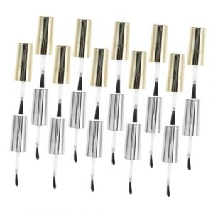 WRITWAA 20 Pièces Capsules De Bouteilles D'ongles Polir Les Capsules De Bouteilles Avec Une Brosse Remplacement De La Brosse à Vernis à Ongles Fibre Artificielle (Saieli, neuf)
