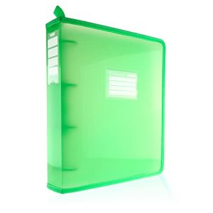 Colorline REF.44011-VE Classeur à anneaux A4+ avec côtés renforcés en tissu - Identification avant et arrière et poignée poignée pour Office Box - REF.44011-VE (40 mm / 4 anneaux, vert) (MISTER PAPER PAPELERIA, S.L., neuf)