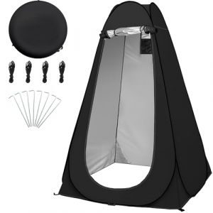 FREEAMG Tente de Douche Pop Up, Cabine de Douche Ext&eacute;rieure et Int&eacute;rieure, Tente de Toilette Portable, Vestiaire de Camping &agrave; Langer, Tente d'Abri Priv&eacute; pour la Plage, la P&ecirc;che,la Randonn&eacute;e (Noir) (Freeamg-uk, neuf)