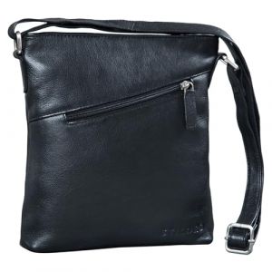 STILORD 'Stella' Sac Bandouli&egrave;re Cuir Femme Petit Sac a Main Femmes Besace Vintage Sacoche pour iPad Tablette 10.1 Pouces Cuir V&eacute;ritable, Couleur:Noir (STILORD Cuir, neuf)