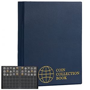 Album de 350 pochettes pour pièces de monnaie – 3,0 x 3,5 cm/ 1,2 x 1,4 Zoll – Carnet de 10 pages – Format lettre, poche 3,0 x 3,5 cm - Bleu de Prusse CS0235BL (Uncle Paul Direct, neuf)