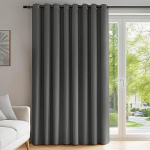 Deconovo Rideaux Occultants Isolant Thermique Anti Froid, 254x260 CM (Largeur x Hauteur), Rideaux pour Chambre Garcon, Design Moderne à Oeillets,Gris Clair (Deconovo-Home, neuf)