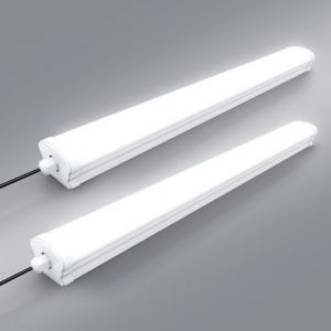 Viugreum 2 Paquets Tube Neon Led 145 cm, Étanche IP65 Reglette LED 50W 5000LM Blanc Froid 6500k Réglette Led, Plafonnier Tube Néon Garage pour Bureau Garage Atelier Entrepôt Salle de Bain Cuisine (Viugreum-EU, neuf)