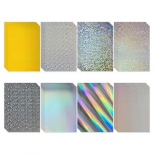 Yiemi Holographic Card Paper, 40 feuilles de cartouche couleur 8 couleurs, papier miroir arc - en - ciel brillant A4 pour l'artisanat en papier, l'art et la fabrication de cartes de bricolage (YIEMI -FR, neuf)