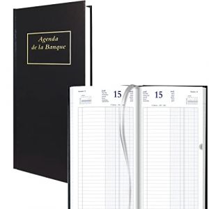 Agenda de la Banque BREPOLS Jupiter Long 15,4 x 33 cm - Euros et centimes - 1 jour sur 2 pages - 2026 (FOURNITURE DISCOUNT, neuf)