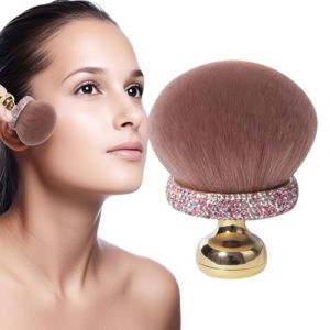 Pinceau à poudre en forme de champignon - Pinceau à fond de teint pour fond de teint - Applicateur de maquillage compact et doux pour application de correcteur de teint pour femme, maman, routine (jingyuma, neuf)