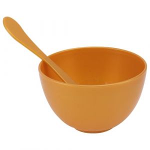 jojofuny Bol M&eacute;langeur pour Masque Facial en Plastique Dor&eacute; Bol &agrave; Masque DIY de Taille Moyenne Outil de Beaut&eacute; pour M&eacute;lange de Soins Visage et Coiffure &agrave; Domicile Solide et L&eacute;ger pour (Merlun, neuf)