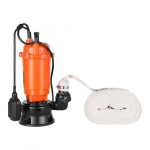 VEVOR Pompe Submersible Eaux Us&eacute;es 1500 W Pompe Puisard Fonte 21000 L/h avec Interrupteur &agrave; Flotteur Automatique, Hauteur Refoulement 18 m, &Eacute;vacuation Eaux Us&eacute;es pour Piscines, &Eacute;tangs, Zones Inond&eacute;es (VEVOR Direct Store FR, neuf)