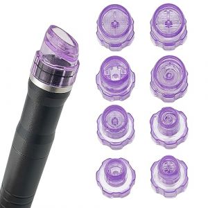 Elitzia Lot de 8 têtes de microderma en plastique hydro-dermabrasion pour le visage - Capuchons d'épluchage d'eau pour soins du visage - Outil de nettoyage de la peau - Pièces de rechange pour machine (Elitzia beauty, neuf)