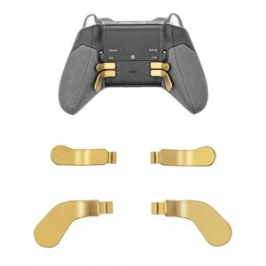 Mcbazel Lot de 4 Palettes de Déclenchement pour Xbox One Elite/Elite Series 2, Accessoires de Manette Haute Performance, Compatibles avec Xbox One Elite/Elite Series 2(Or) (InniSpec, neuf)