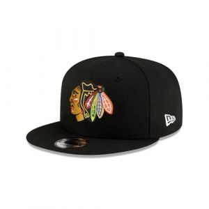 New Era Chicago Blackhawks NHL Injection Noir 9Fifty Casquette Snapback Ajustable (capspin, neuf)