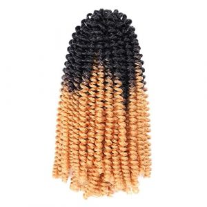 HUFFA Extensions de cheveux synthétiques tressés au crochet torsadé de 8 pouces Marron Bleu Violet Rose Bomb Passion Twist Locs(B2) (MAOXINBAIHUO, neuf)