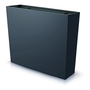Tymar Jardini&egrave;re haute - Jardini&egrave;re d'ext&eacute;rieur - Protection visuelle - Jardini&egrave;re allong&eacute;e - Pour l'ext&eacute;rieur - Rectangulaire - Anthracite - 58 x 18 x 50 cm (Julmax, neuf)