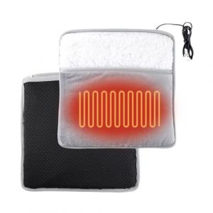 Chauffe-Pieds Electrique Confortable avec Doublure en Peluche Thermostat Chauffe Pieds Electrique Chauffant Rapide pour les Pieds,le Dos et Tout le Corps pour Femmes Hommes(Gris) (zhiyinhouse, neuf)