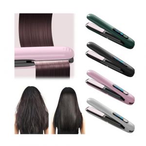 Lisseur de Cheveux à Protection Ionique Négative Lisseur sans fil Lisseur Portable Lisseur de Cheveux Rechargeable USB-C 2 Températures Réglables Format Voyage (gdsf123H, neuf)