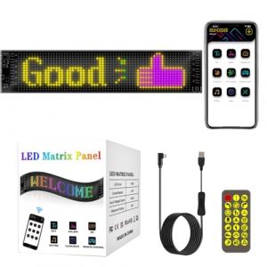Eventerde Panneaux de Voiture à LED pour fenêtre,Panneau d'affichage de Voiture à LED | Panneau LED programmable - Contrôle par Application sans f, Panneau LED pour Voitures, Magasin, Bar, Festival, (windyday, neuf)