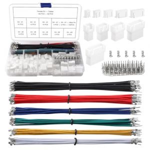 YIXISI 370 Pieces 2/3/4/5/6 Pin 2.54mm JST-XH M&acirc;le/Femelle Connecteurs, JST Connecteur Kit, 2.54mm Femelle Broches Connecteurs Terminals, avec C&acirc;bles Pr&eacute;-Sertis&agrave; &agrave; Double T&ecirc;te 22 AWG (YXS-DE, neuf)