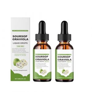 Gouttes liquides de corossol et de graviola - Antioxydants naturels | Favorise l'&eacute;quilibre g&eacute;n&eacute;ral | Ar&ocirc;me naturel | 59 ml,2Bottle (shangqinwangluokeji, neuf)