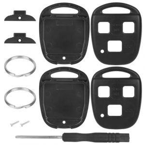 2 Ensembles Coque de Clé, 3 Boutons Housse de Clé Voiture avec Porte-Clés pour RX350 RX330 RX300 RX400h RX450h ES300 ES330 GS300 GS400 GS430 GX470 IS300 IS330 LS400 LS430 LX470 SC430 (moncion, neuf)