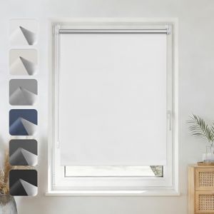 Grandekor Store Enrouleur Occultant sans Per&ccedil;age Installation Facile 100% Opaque Protection Thermique Solaire pour Fen&ecirc;tre Porte, 70l x 170 cm, Blanc (Grandekor EU, neuf)