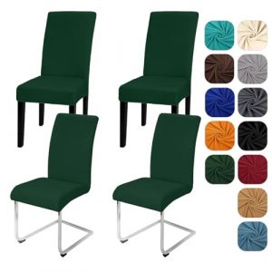 Yugarlibi Lot de 4 housses de chaise extensibles pour chaise basculante - Amovible et lavable - Protection pour cuisine, restaurant, hôtel, banquet, mariage (vert, 4 pièces) (Yingchengda Direct Store, neuf)