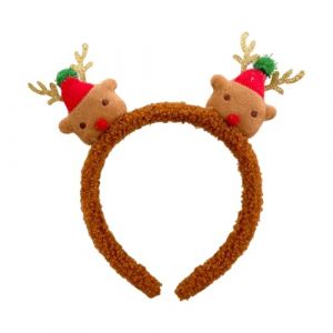 Bandes pour Cheveux de No&euml;l,Serre-T&ecirc;te en Peluche Mignon - Bandes Festives pour les F&ecirc;tes | Accessoire pour F&ecirc;tes Hivernales &Eacute;v&eacute;nements et C&eacute;l&eacute;brations pour Femmes et Filles (Rui&rsquo;s Pro Hub, neuf)