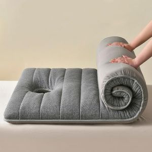 Matelas pour Table de Massage avec Ouverture pour le Visage, Matelas Extension de Cils Anti-d&eacute;rapant et Respirant en Mousse de Latex pour Salon de Beaut&eacute;, Spa et Tatouage(Gray,70 X 185 X 5cm) (GZGLZDQ, neuf)