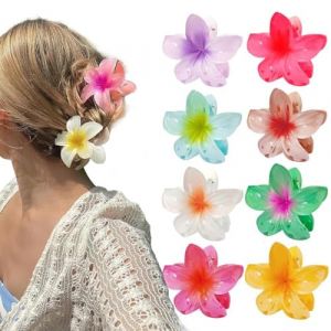 Pince à cheveux fleur,pince à cheveux fleur hawaïenne mignon pince à griffes fleur,pince à cheveux Glycine,accessoires de cheveux fleur orchidée pince à cheveux,pince à fleurs cheveux mignon (Color : (Tong Ting Official Store, neuf)