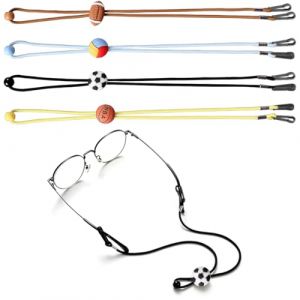 IBXWMNG 4 Pi&egrave;ces cordon lunettes enfant, coussinets en silicone antid&eacute;rapants r&eacute;glables,garcon fille Ajustable Cha&icirc;ne Lunettes de Soleil, Lunettes de Soleil Cordon et Lunettes Sport (SHI MEIPING DE SHOP, neuf)