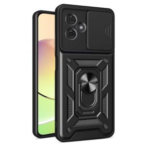 RankOne Coque pour Motorola Moto g54 / Motorola Moto g54 Power (6.5" inches) PC Ring Armor Push Window Anti Drop &Eacute;tui - Noir (Rankone, neuf)