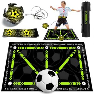 YUJUVI Tapis Football Entrainement Kit Entrainement Foot Ceinture Football Kick D'entra&icirc;nement de Football 90 x 60 cm Antid&eacute;rapant Tapis de Foot (Vert) (YUJUVI Shop, neuf)