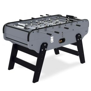 Rendez Vous D&eacute;co - Babyfoot Adulte Int&eacute;rieur Bistrot Gris 155,3 cm avec Monnayeur - Table de Jeux Familiale et Professionnelle Robuste (BABYFOOT VINTAGE, neuf)
