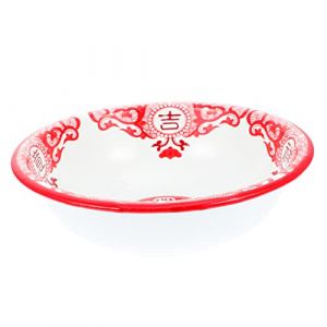 Operitacx Bassine &agrave; Soupe &Eacute;mail Bassine &Eacute;maill&eacute;e Pour P&acirc;te Bol &agrave; &Eacute;mail Lavabo Profond Bol De Rangement R&eacute;tro (Doinficer, neuf)