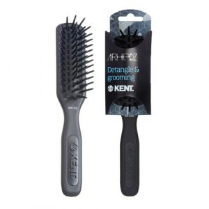 Kent AirHedz Brosse à cheveux étroite avec base coussinée, Gris (Retail Crew, neuf)