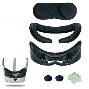 LICHIFIT Masque de réalité virtuelle en polyuréthane respirant pour masque pour les yeux, support d'interface faciale, coussin pour objectif, capuchons à bascule pour kit d'accessoires PICO4 (leagoodshop, neuf)