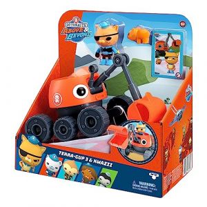 Octonauts Above & Beyond Terra Gup 3 and Kwazii Deluxe Toy Vehicle & Figure Set, Recreate Missions, Comprend Une Figurine de Personnage Kwazii de 7,1 cm et Une Figurine de créature Pikas (Henley Wave Retail, neuf)