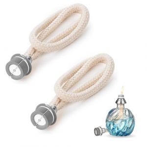 Issimober Lot de 2 mèches pour lampe Berger - Pour lampe à huile - Contrôle de l'air - Brûleur catalytique - Accessoire pour améliorer l'air ambiant - Aromathérapie - Argenté (Issimober, neuf)
