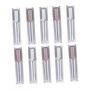 LOORGVEL 10 pi&egrave;ces Tubes &agrave; Gloss Vides Rechargeables Contenant pour Soin des L&egrave;vres Plastique Assortiment Or et Argent pour Maquillage Quotidien et Artistes Professionnels (YANJHG, neuf)