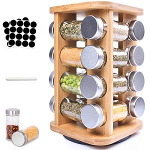 Frasheng Pr&eacute;sentoir &agrave; &Eacute;pices,Carrousel avec 16 pots &agrave; &eacute;pices,Organiseur rotatif &agrave; 360 &deg;,&Eacute;conomiser de l'espace Pour Rangement Cuisine,Barbecue (SANDA MOLNAR, neuf)