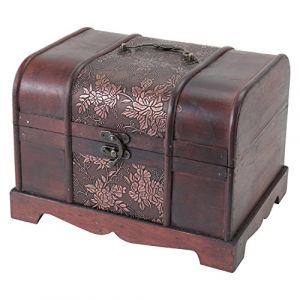 HMF 6411-130 Coffre au tr&eacute;sor en bois | 30 x 23 x 21 cm | Petit | Japon (hmf_shop, neuf)