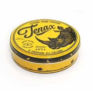 Tenax Strong Shine Pomade, 125ml, Pommade pour hommes avec tenue et brillance fortes et durables, Cire pour cheveux &agrave; base d'eau pour des cheveux structur&eacute;s et doux, adapt&eacute; &agrave; tous types de cheveux (thegoodvibes-shop, neuf)