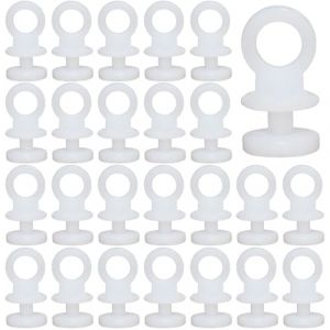 JYNXOR 100 Pcs Crochet Pour Tringle &agrave; Rideaux, Crochet Rideau Rail, Glisseur Rail Rideau Blanc, Rideau Poulie &agrave; Rideaux En Plastique, Rideau Rail Coulissant, Pour Rideau De Douche Porte Et Fen&ecirc;tre (SHOPSCAPE INK, neuf)