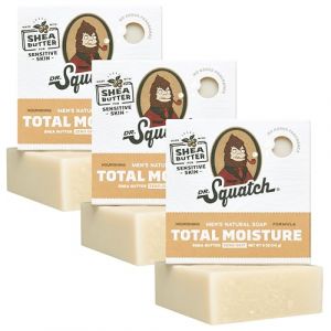 Dr. Squatch Men's Natural Bar Soap Made from Natural Oils - 3 Pack - Cold Process Soap with No Harsh Chemicals - Moisturizing Unscented with Shea Butter &ndash; 5oz, 3 Pack (Dr. Squatch Soap, neuf)