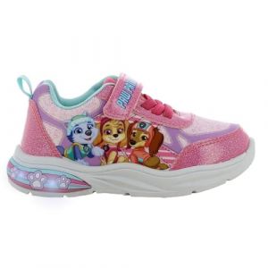 Leomil Paw Patrol Chaussures pour Fille de 2 à 6 Ans, Chaussures Lumineuses LED avec Motif Skye, Chaussures Clignotantes pour Enfant avec Fermeture à Scratch, Baskets avec lumière, (H&D Schuhcompany, neuf)
